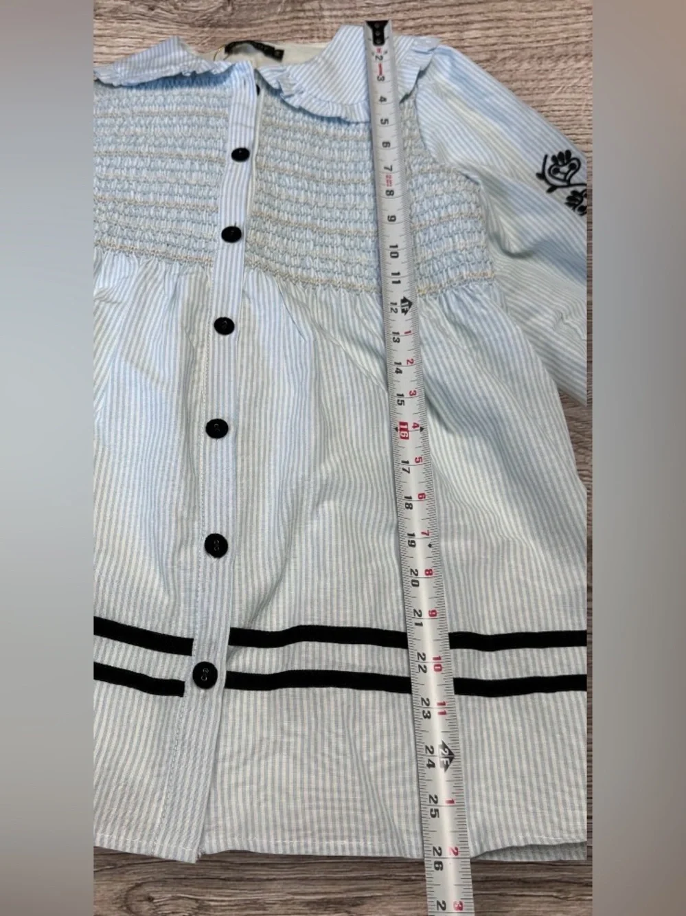 NWT Bonjour Diary Tunique in Light Blue Stripe SZ 8
